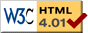 Validierungsauszeichnung W3C HTML 4.01!